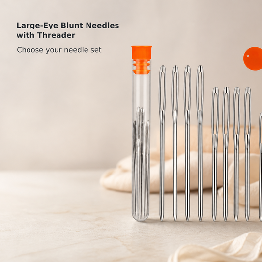 3-Size Large-Eye Blunt Yarn Needle Set